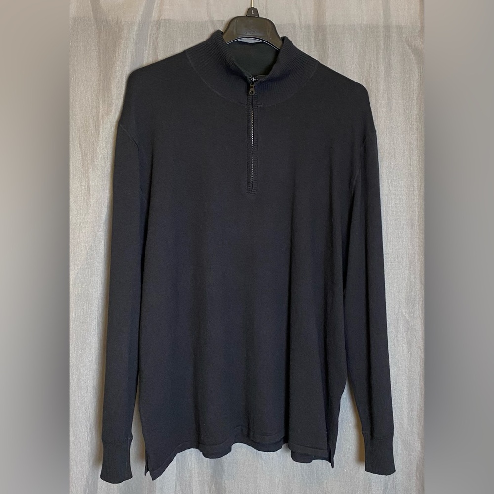 The North Face Men’s Black Wool Blend 1/4 Zip Pullover Sweater XXL